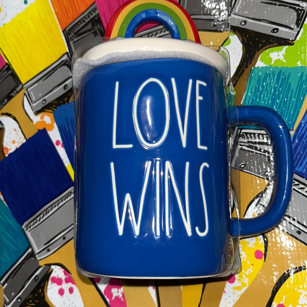 - - “Love Wins” Rainbow 🌈 Mug by Rae Dunn